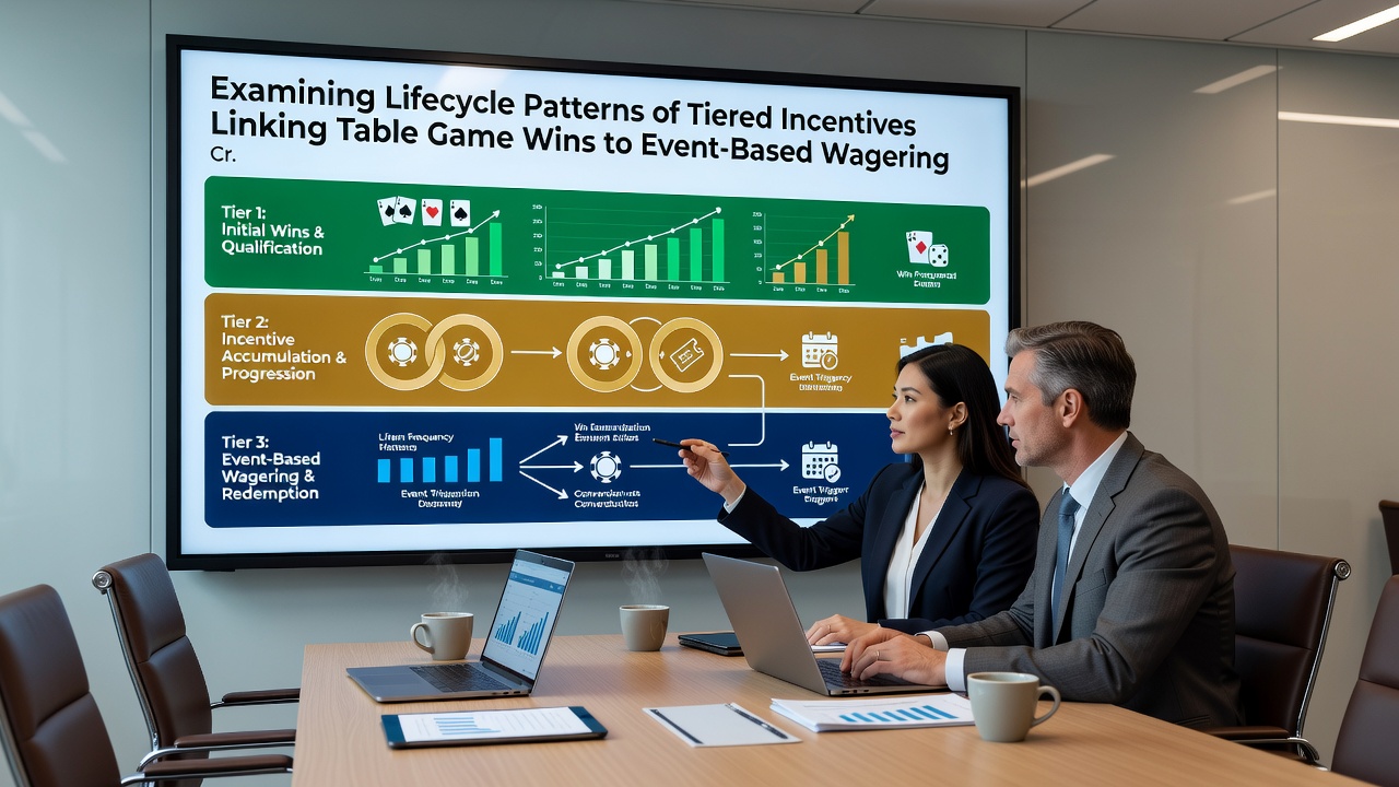 Flow chart of credit conversion from table game wins to sports event wagering in multi-vertical platforms