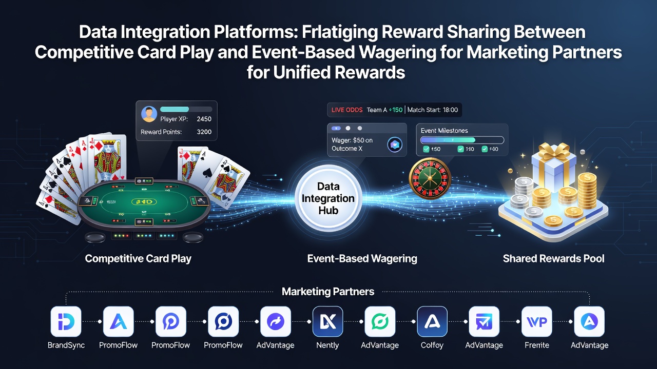Data integration platforms connecting poker tournaments and sports wagering systems for shared rewards