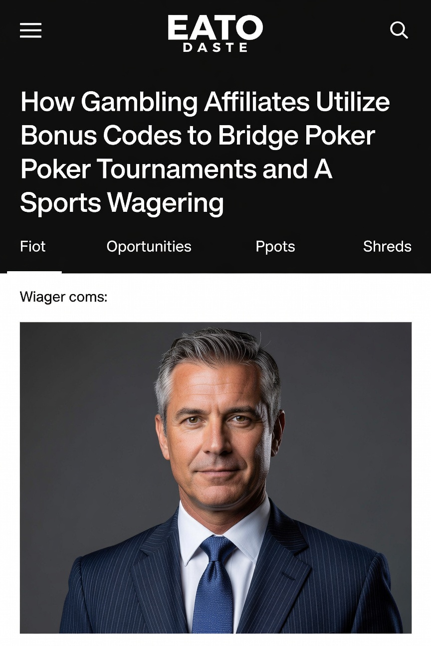 Gambling affiliates promoting integrated poker and sports betting platforms through bonus code campaigns