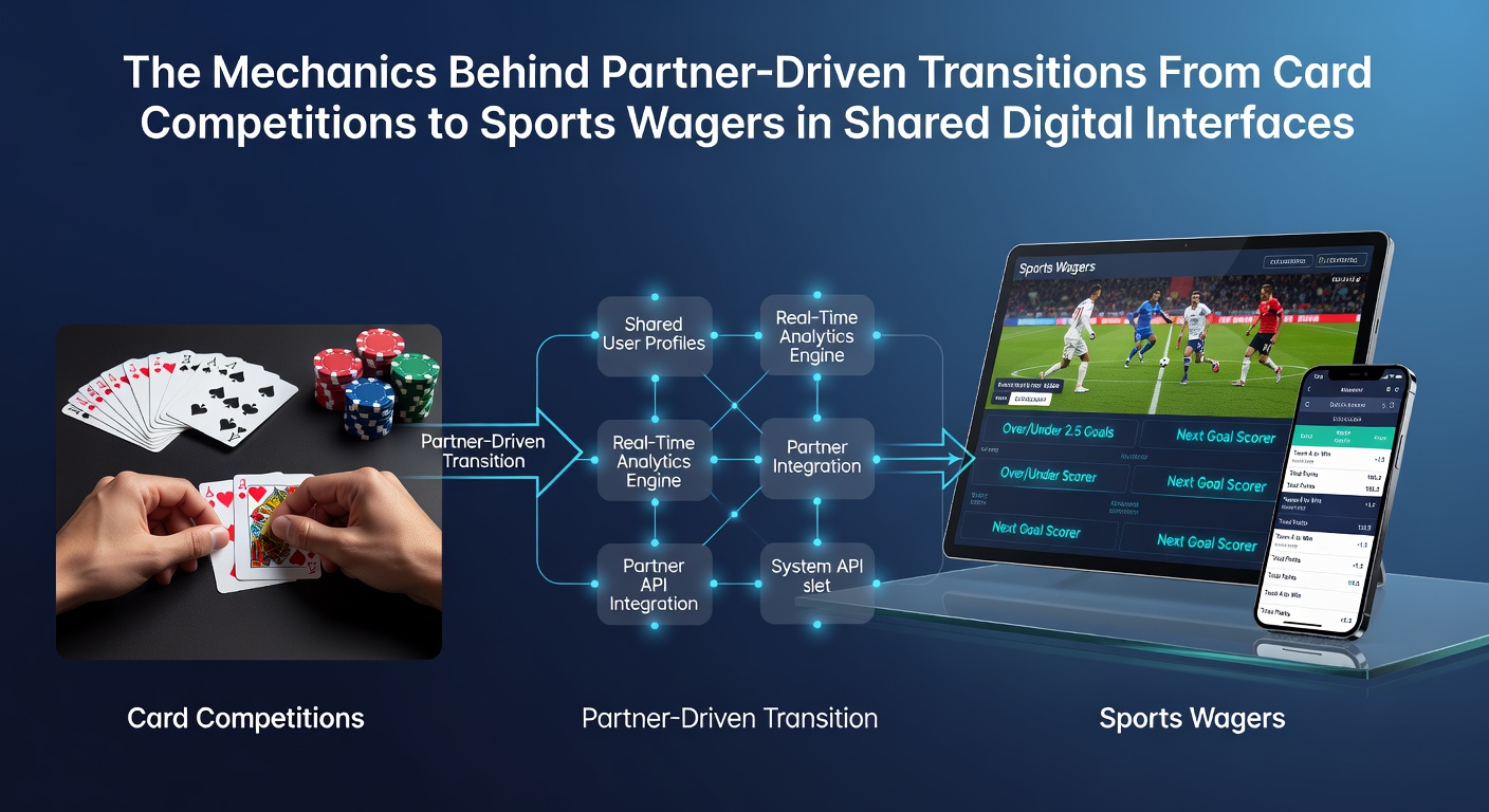 Flowchart diagram illustrating data exchange between poker servers and sports betting modules in partnered platforms